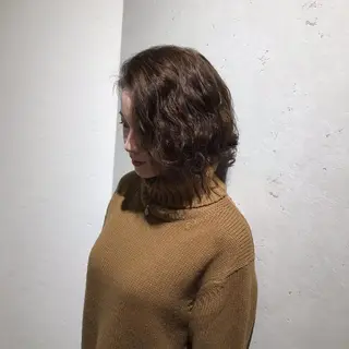 ミディアム カラー パーマ やまぐち まりんのヘアスタイル