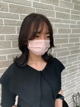 ミディアム カラー ヘアアレンジ kei🤎ベージュ /透明感カラー/博多のヘアスタイル