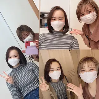 ショート カラー メンズ キッズ ✂︎ショート、ボブ、 レイヤー🩵YUMIのヘアスタイル