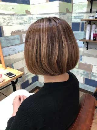 カラー 透明感カラー⭐️ 田嶋麗奈のヘアスタイル