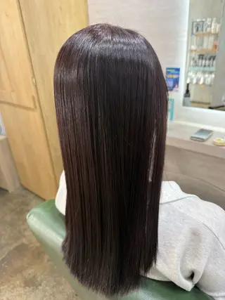 セミロング カラー 縮毛矯正/ /関内/あべももこのヘアスタイル