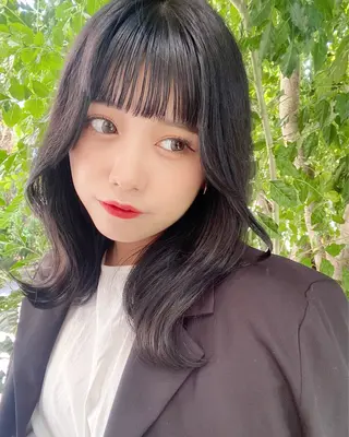 ミディアム カラー 韓国風ヘア✻透明感 カラー✻yukaのヘアスタイル