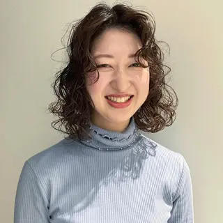 ミディアム パーマ KAWATOKO MISUZUのヘアスタイル