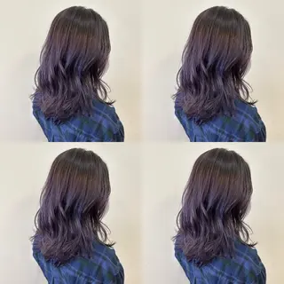 ミディアム カラー 河口 友里のヘアスタイル