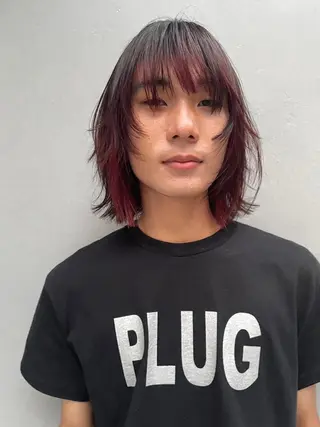 ショート カラー パーマ メンズ CEINE loqのヘアスタイル