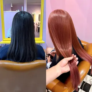 ロング シール＋ちび編み込み エクステ梅田🐨のヘアスタイル