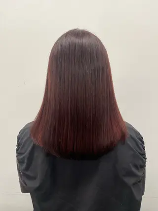 ミディアム カラー かめい りなのヘアスタイル