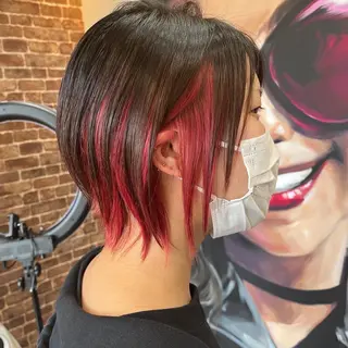 ミディアム カラー 久木原 ゆりのヘアスタイル