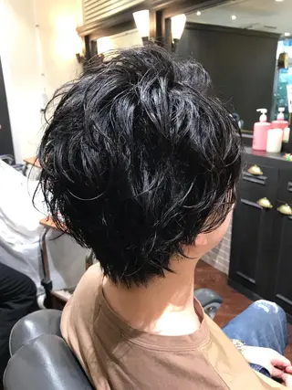 ミディアム パーマ アザマ　ヤスカツ _rosso 川口のヘアスタイル