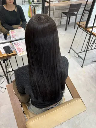 ロング カラー ブリーチなしwカラー /艶カラー/oukaのヘアスタイル
