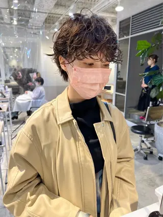 ショート パーマ 【骨格診断カット】 .のヘアスタイル