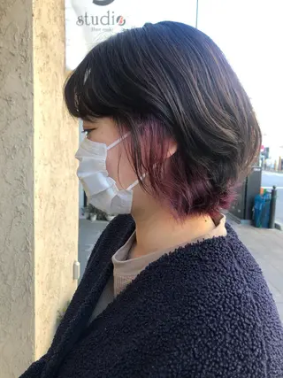ショート メンズパーマ、カラー 大募集村上莉奈のヘアスタイル