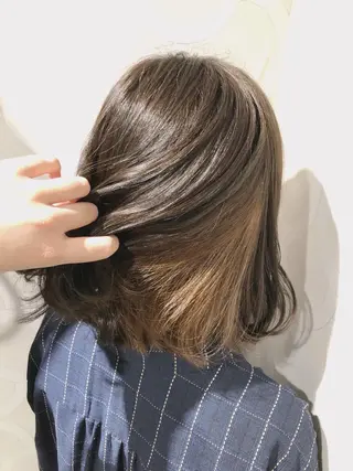 ミディアム カラー 艶髪 ♡Tomiyaのヘアスタイル