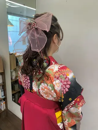 ヘアアレンジ デジタルパーマ🫧 韓国風ヘア🫧サクラのヘアスタイル