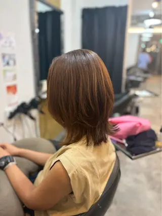 ミディアム ヘアアレンジ 新宿/ハイトーン カラー/AKI🍎のヘアスタイル