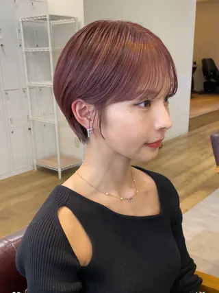 ショート カラー 無料カット/ ショート特化/表参道のヘアスタイル