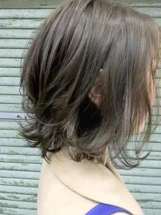 ショート カラー F． 梅田/ボブ/パーマのヘアスタイル