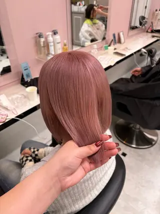 ロング カラー 透明感ベージュカラー 🪞上野🪞AIのヘアスタイル