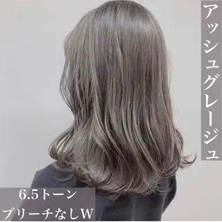 セミロング カラー ♡透け感カラー 大賀哲平♡のヘアスタイル
