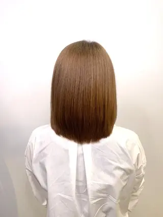カラー パーマ ヘアアレンジ セミロング ブリーチ/ヘアケア/ 艶髪/イギチハルのヘアスタイル