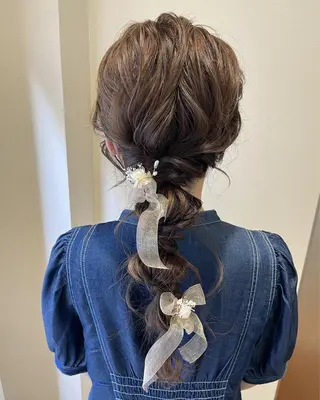 ロング ヘアアレンジ サソウ ユリエ🥥のヘアスタイル