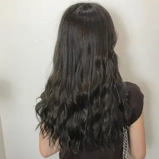 ロング カラー ヘアアレンジ 髪質改善池袋𓊆 大士𓊇ダブルカラーのヘアスタイル