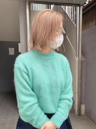 ミディアム ボブ/縮毛矯正 🌟梅田盛一🌟のヘアスタイル