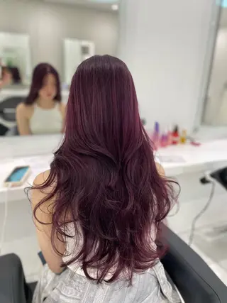 ロング カラー ヘアアレンジ トレンド暖色/ sayaka🍒のヘアスタイル