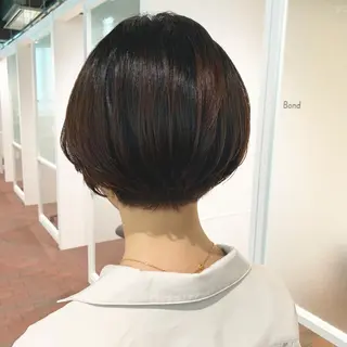 ショート カラー ヘアアレンジ 髪と心を整える美容師 透明感カラー/ボブのヘアスタイル