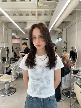 ロング カラー 🔷ダブルカラーハイ トーン🔷櫻井走のヘアスタイル