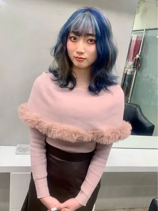ミディアム カラー ヘアアレンジ 個性爆弾💣 ダブルカラー/ゆかのヘアスタイル