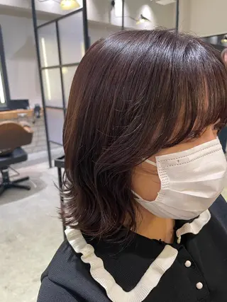 ミディアム カラー 暖色カラー🤎Red Neo meiのヘアスタイル