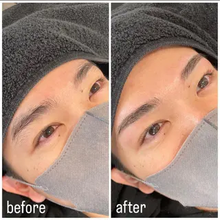 メンズ マツエク・マツパ アイブロウ 【Amber】 Kurumiのマツエク・マツパデザイン