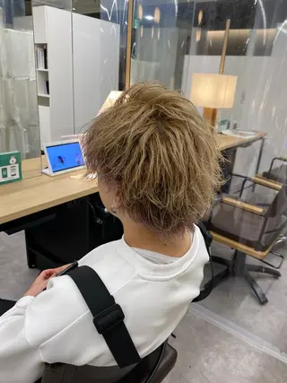 メンズ 大阪梅田 目片 素楽のヘアスタイル