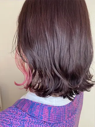 カラー 🍑もも 🍑のヘアスタイル