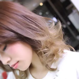 ミディアム セミロング カラー 青木 茂樹⭐️ 透明感カラーのヘアスタイル