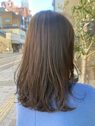 セミロング カラー ヘアアレンジ 溝口 ひなこのマツエク・マツパデザイン