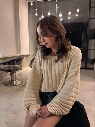 ミディアム DEAN 名駅店 大人レイヤーカットのヘアスタイル