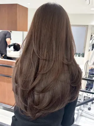 セミロング カラー ヘアアレンジ 🫧透明感カラー/ 艶カラー🫧namiのヘアスタイル