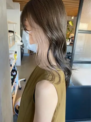 ミディアム 福井 采未のヘアスタイル