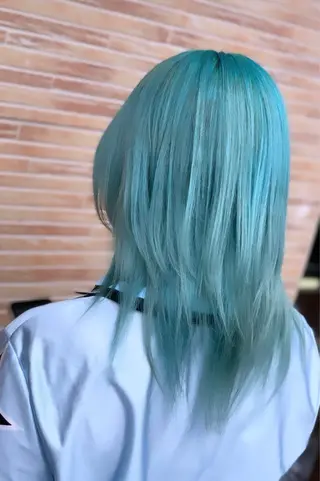 ミディアム メンズスタイル バレイヤージュ　齋藤のヘアスタイル