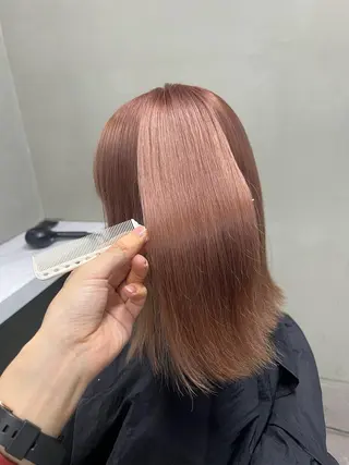 ミディアム 髪質改善×透明感× 小顔/店長 河井雄貴のヘアスタイル