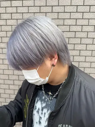 ショート カラー メンズ パーマ/ハイトーン /吉田眞のヘアスタイル