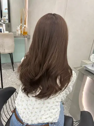 セミロング カラー ヘアアレンジ fumika🎀 ベージュのヘアスタイル