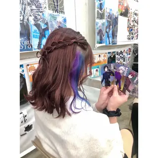 ミディアム カラー 推しカラー✨ オタク美容師ユウカのヘアスタイル