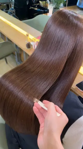 ロング カラー 髪質改善/艶髪/矯正 ヘアアレンジ/西梅田のヘアスタイル