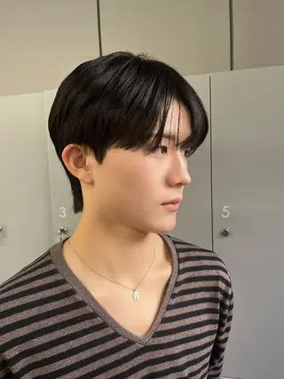 ミディアム メンズ NARE所属・アイカ🐺 ナチュラル韓国ヘアのヘアスタイル