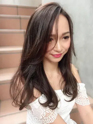 ロング カラー パーマ HEADS ex市川 ママ美容師ARISAのヘアスタイル