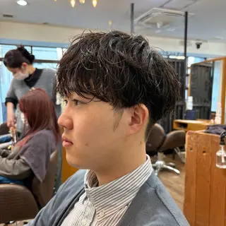 パーマ メンズ メンズ特化×女性 施術◎清水 真之介のヘアスタイル