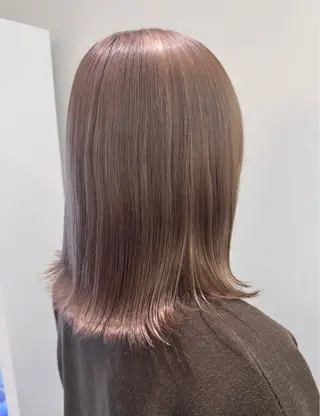 ミディアム カラー モデル募集 /万代/松井茉里奈のヘアスタイル